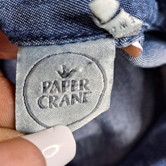 Paper crane CHAMBRAY SHORTSLEEVE DRESS size S - Picture 5 of 5